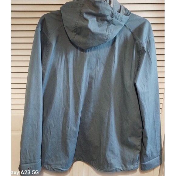 Merrell Mens Hooded Jacket With Covered Zipper & Adjustable Hood Closure - Blue - Picture 3 of 14